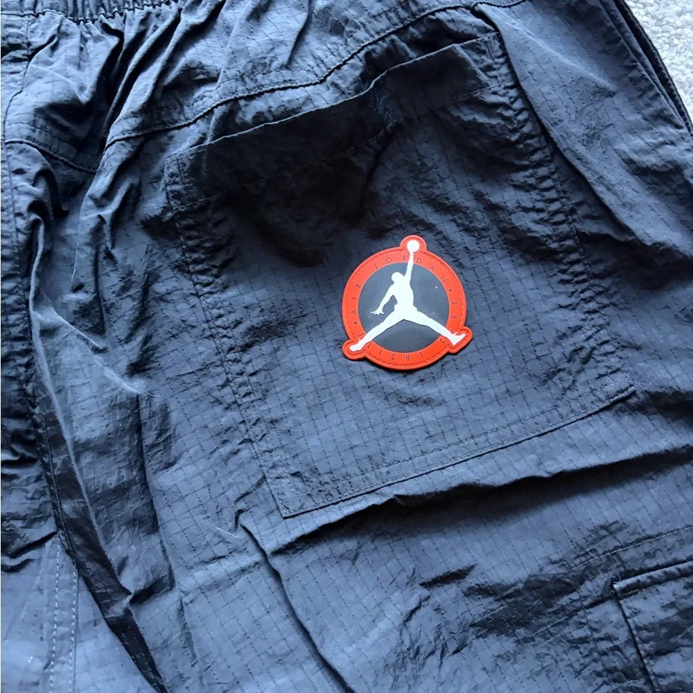 Jordan Men's Black Cargo Pants with Red Accents - Picture 6 of 6